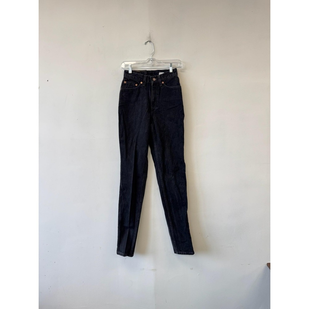 Vintage Levi's 512 Jeans‎ Juniors 23" Long Black High Rise Slim Tapered USA 90s